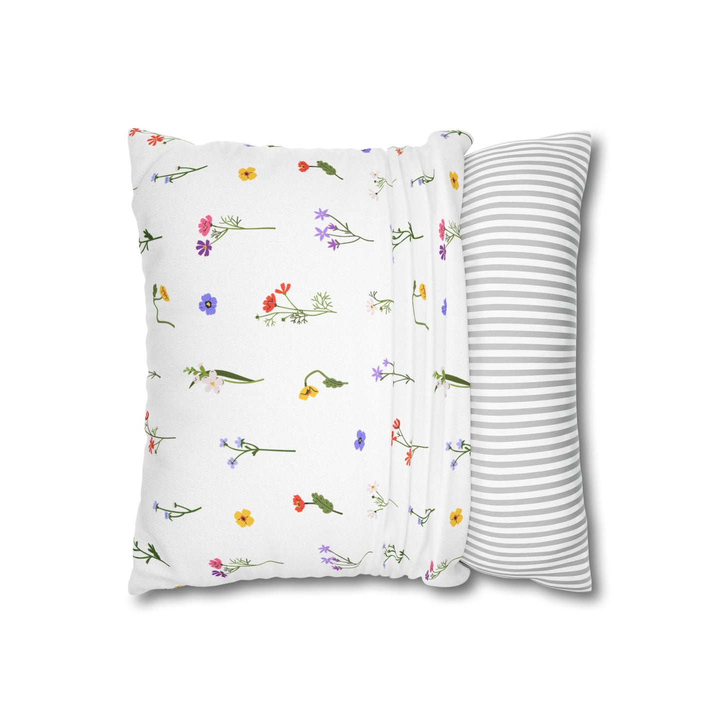 Wild Flower Pillow Case, Spun Polyester Square Pillowcase