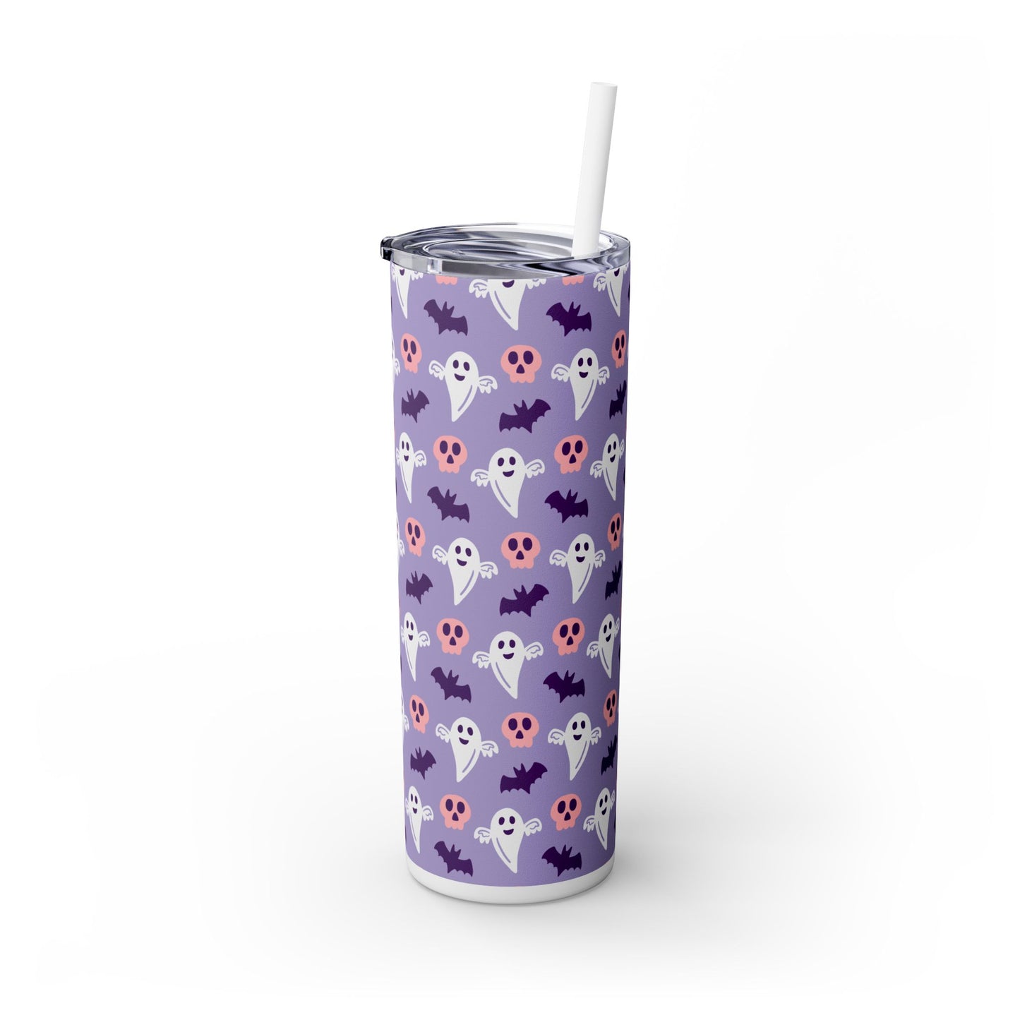 Ghost Bats, Skinny Tumbler with Straw, 20oz
