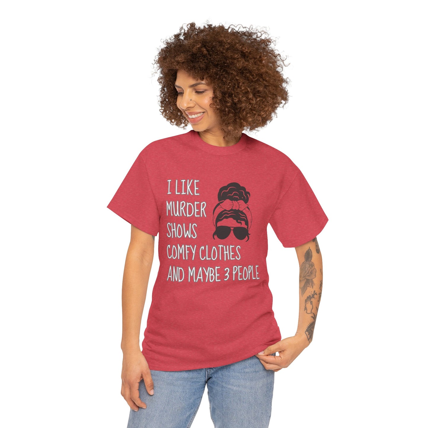 murder shows & comfy clothes, Unisex Heavy Cotton Tee