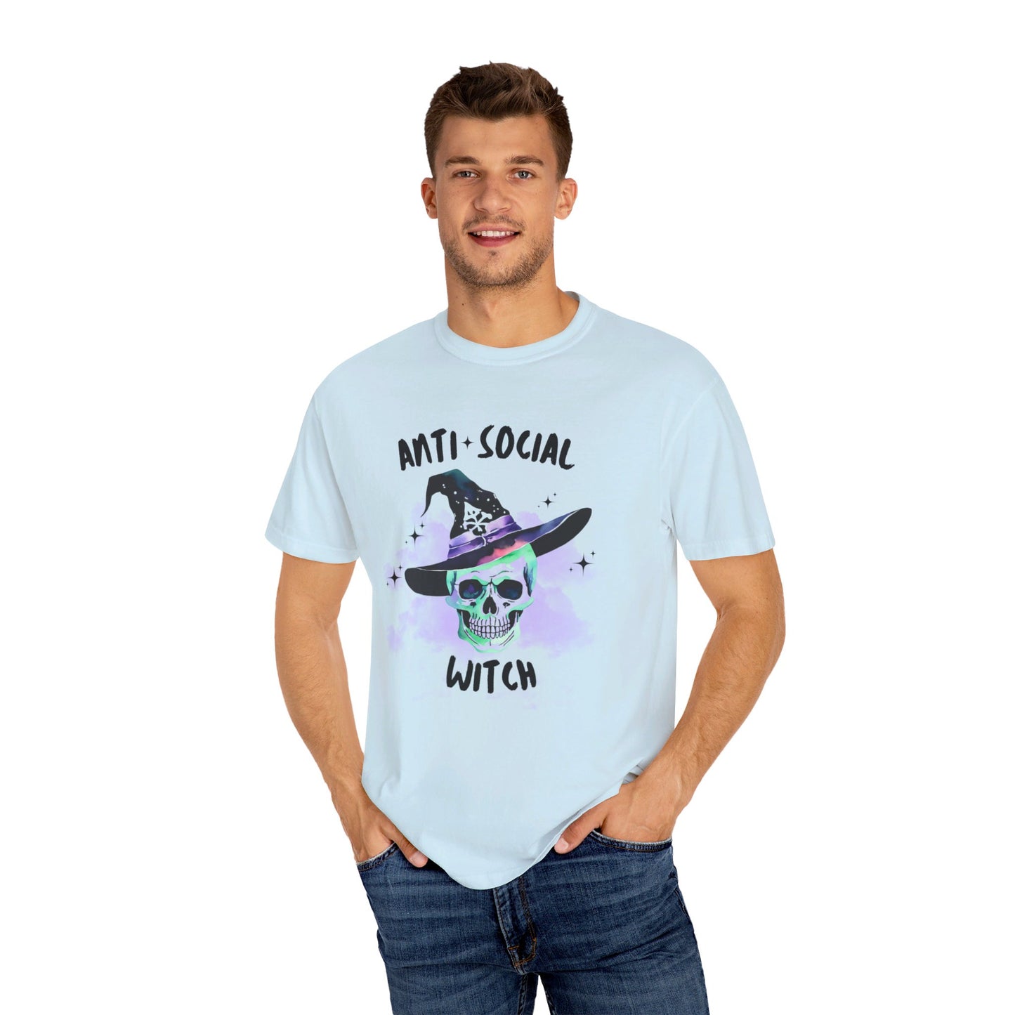 Anti Social Witch, Unisex Garment-Dyed T-shirt