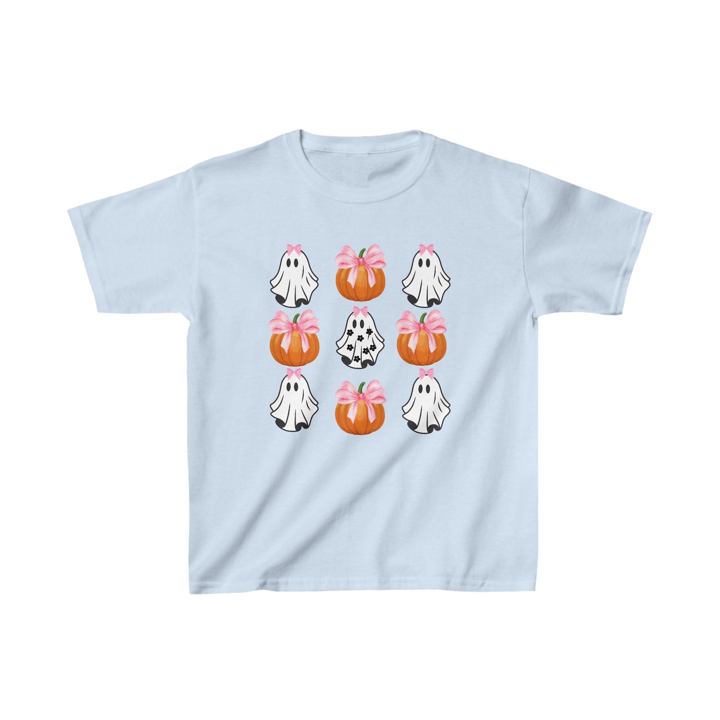 Cute Ghost With bow T-Shirt, Kids Heavy Cotton™ Tee