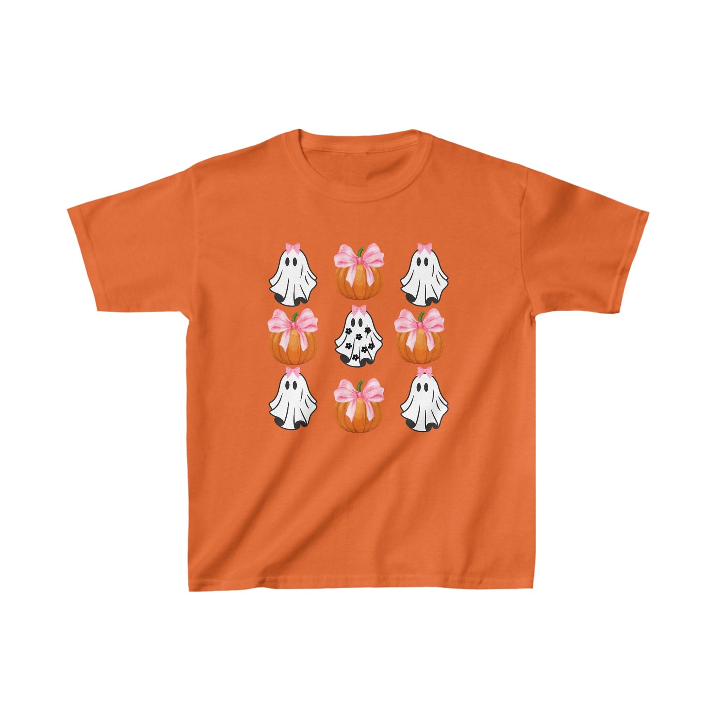 Cute Ghost With bow T-Shirt, Kids Heavy Cotton™ Tee
