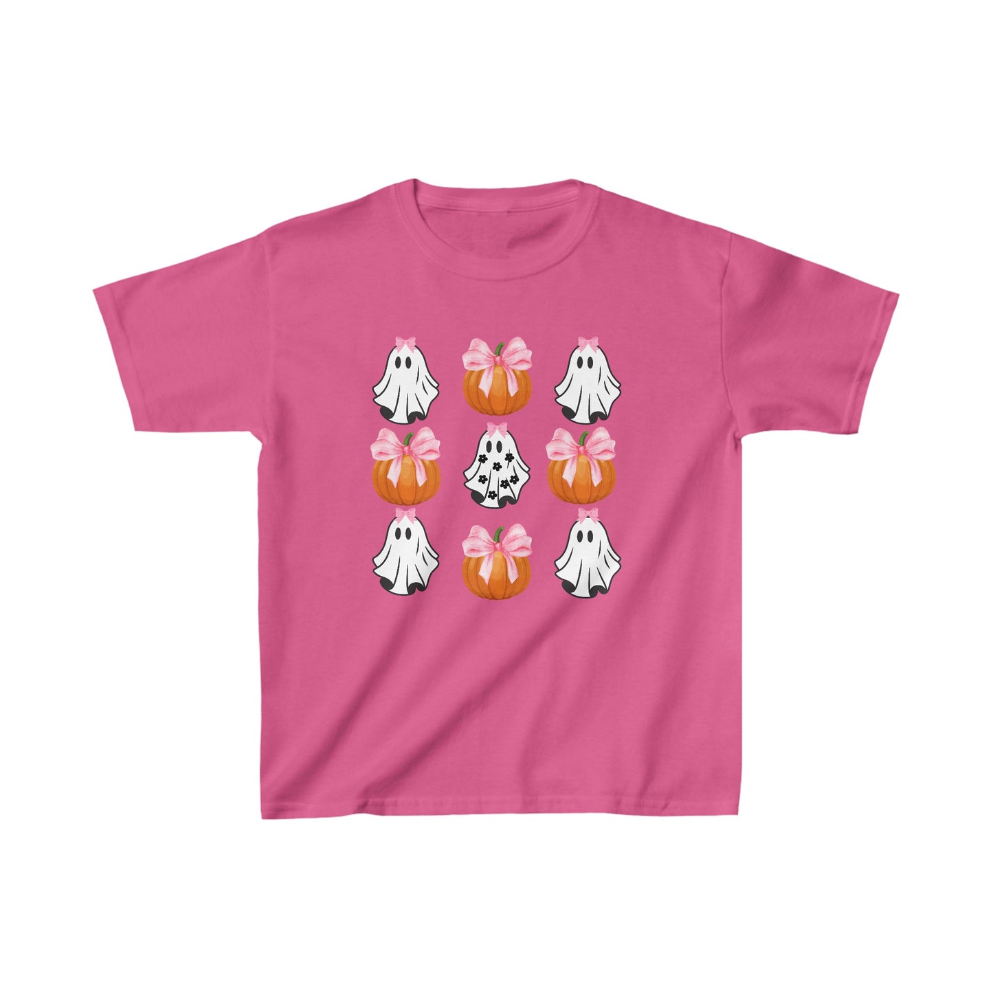 Cute Ghost With bow T-Shirt, Kids Heavy Cotton™ Tee
