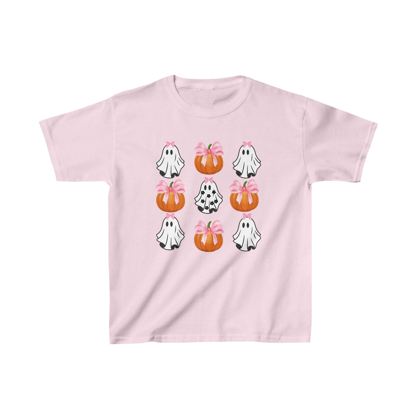 Cute Ghost With bow T-Shirt, Kids Heavy Cotton™ Tee