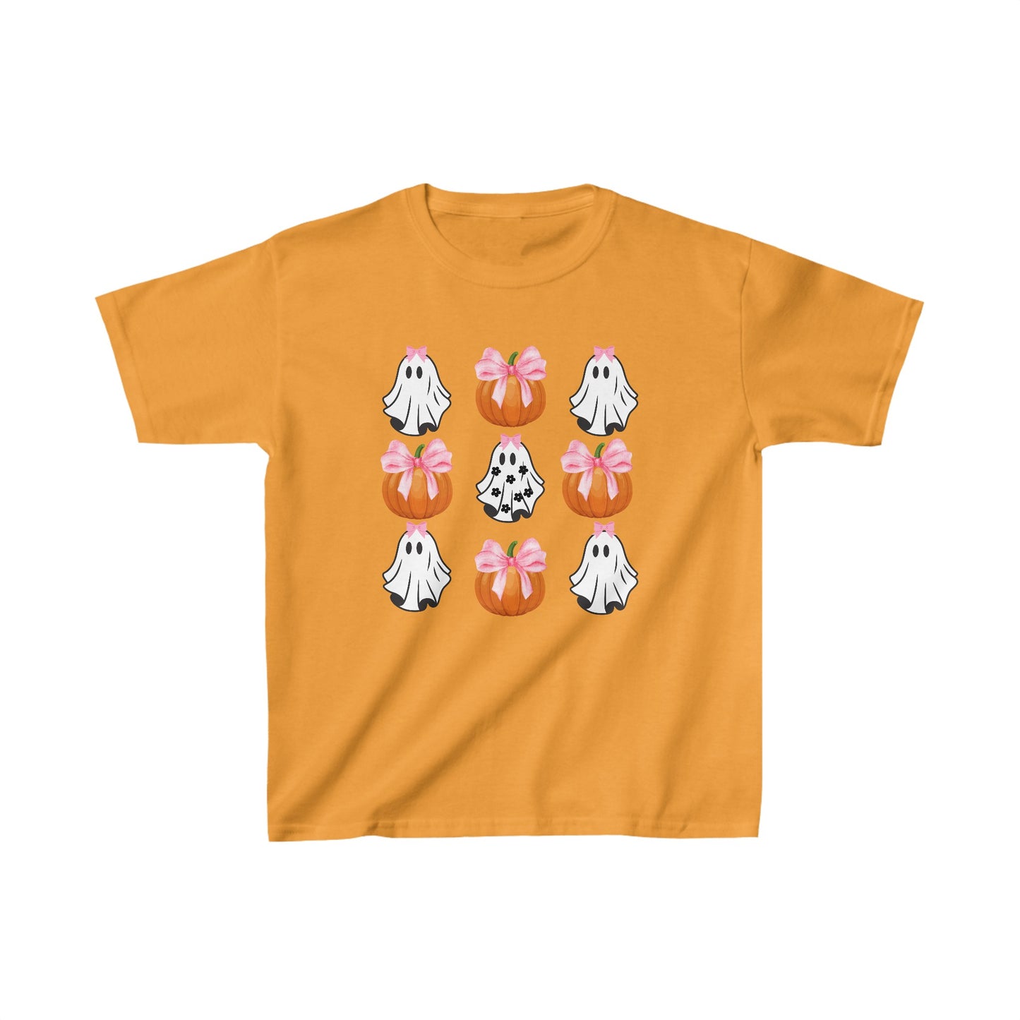 Cute Ghost With bow T-Shirt, Kids Heavy Cotton™ Tee