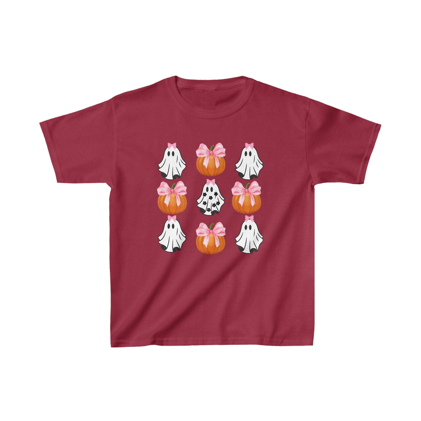 Cute Ghost With bow T-Shirt, Kids Heavy Cotton™ Tee