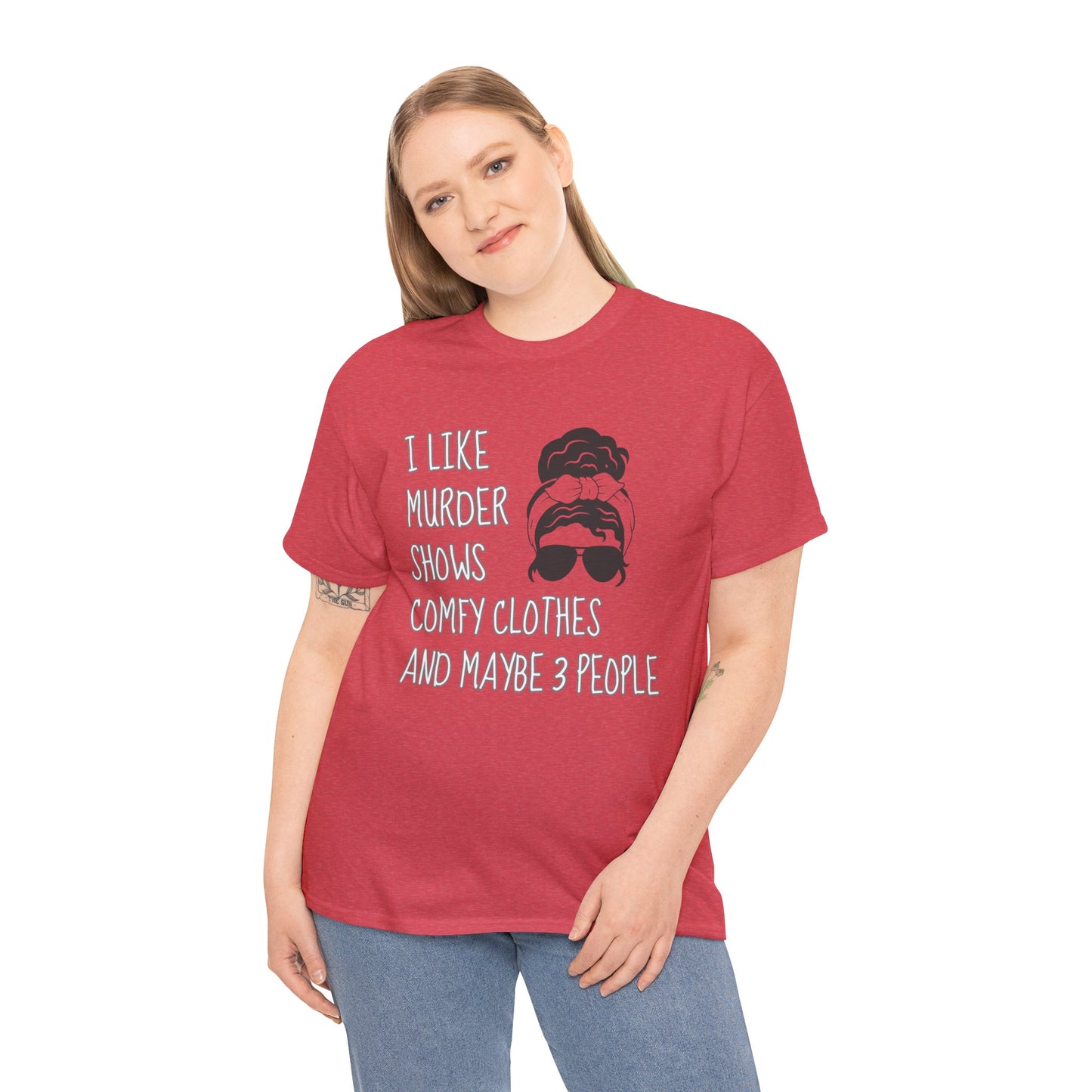 murder shows & comfy clothes, Unisex Heavy Cotton Tee
