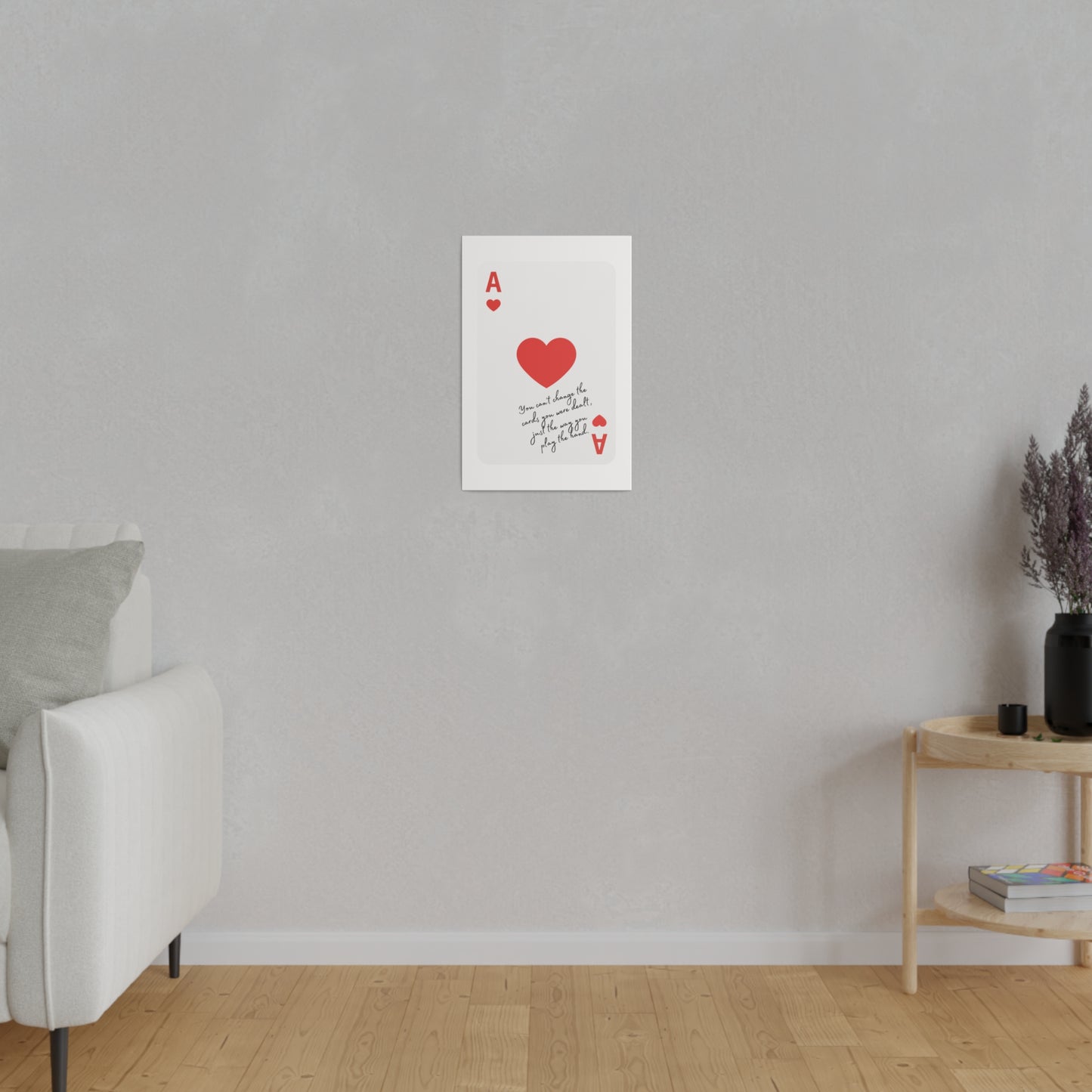 You can't change the cards you were dealt Red, Canvas, Stretched, 0.75"