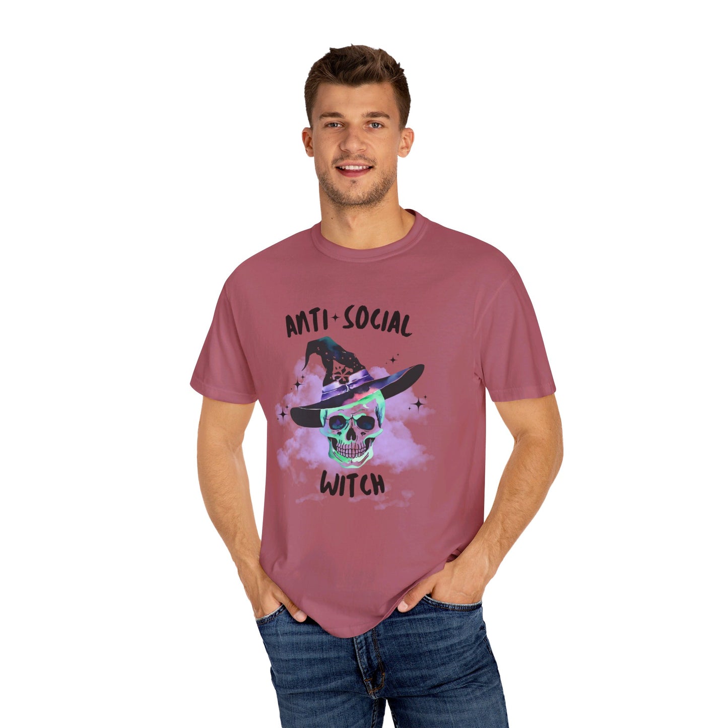 Anti Social Witch, Unisex Garment-Dyed T-shirt