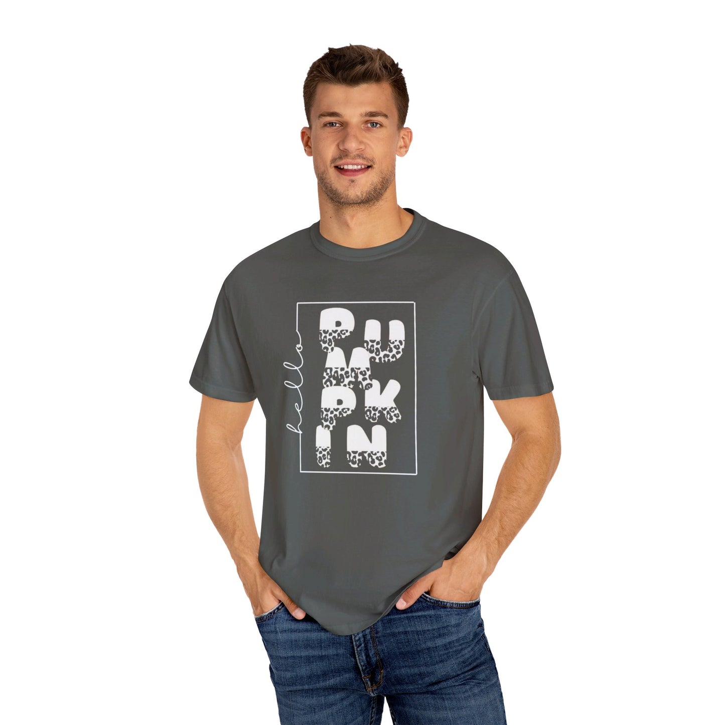 Hello PUMPKIN, Unisex Garment-Dyed T-shirt