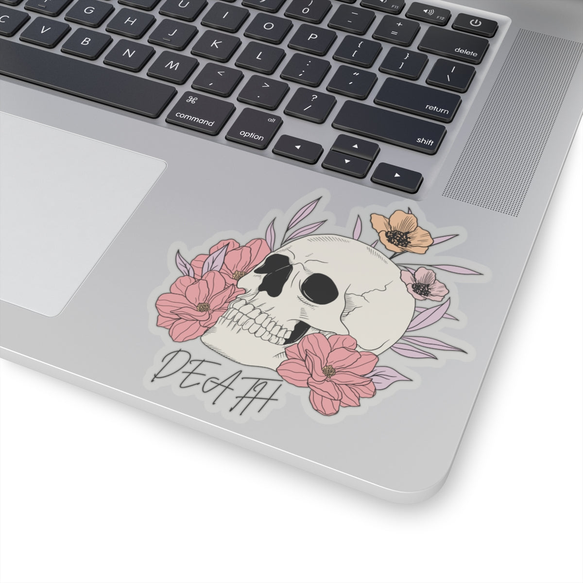 Skull and Flowers Death Sticker, Copy of One More Chapter WB, Kiss-Cut Stickers