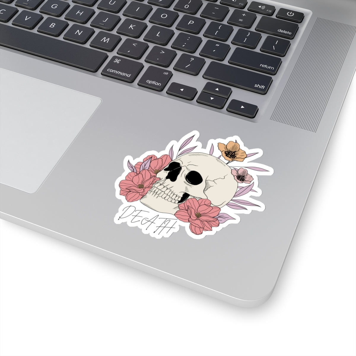 Skull and Flowers Death Sticker, Copy of One More Chapter WB, Kiss-Cut Stickers