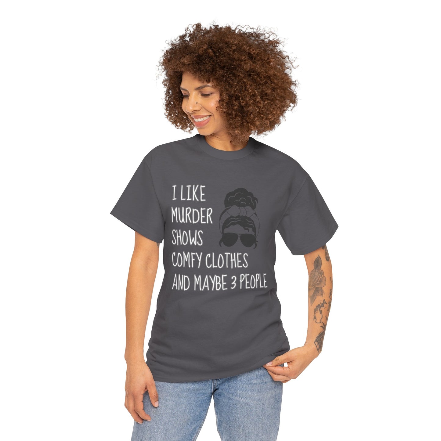 murder shows & comfy clothes, Unisex Heavy Cotton Tee