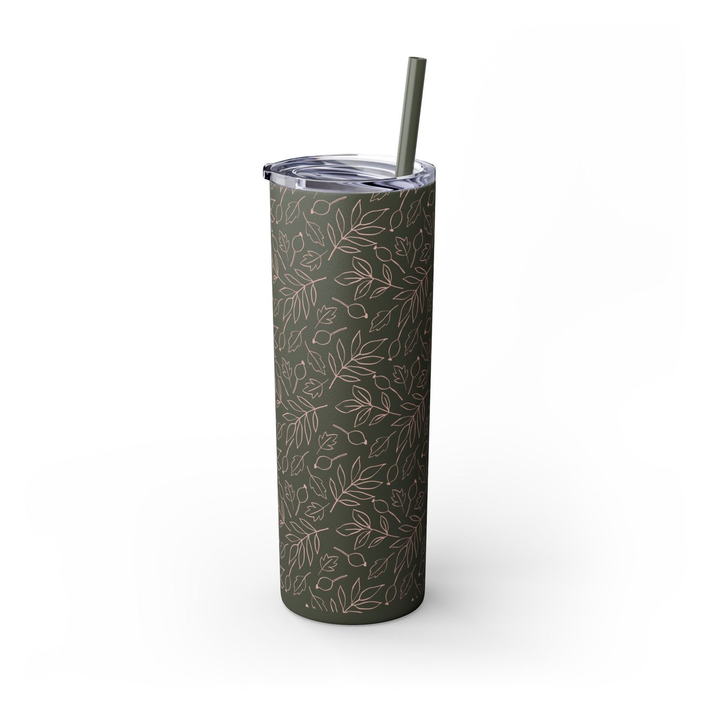 Fall Leaf, Skinny Tumbler with Straw, 20oz