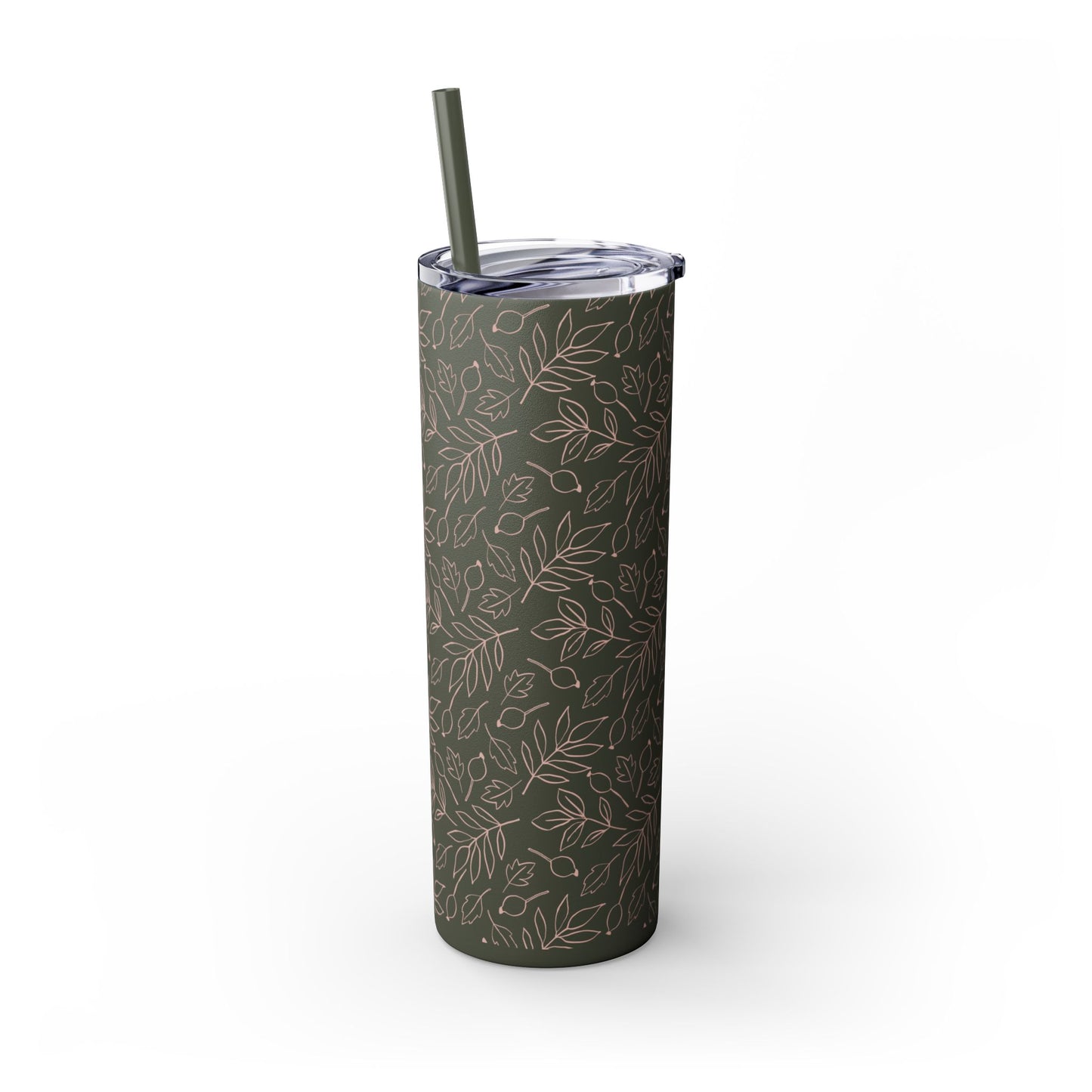 Fall Leaf, Skinny Tumbler with Straw, 20oz