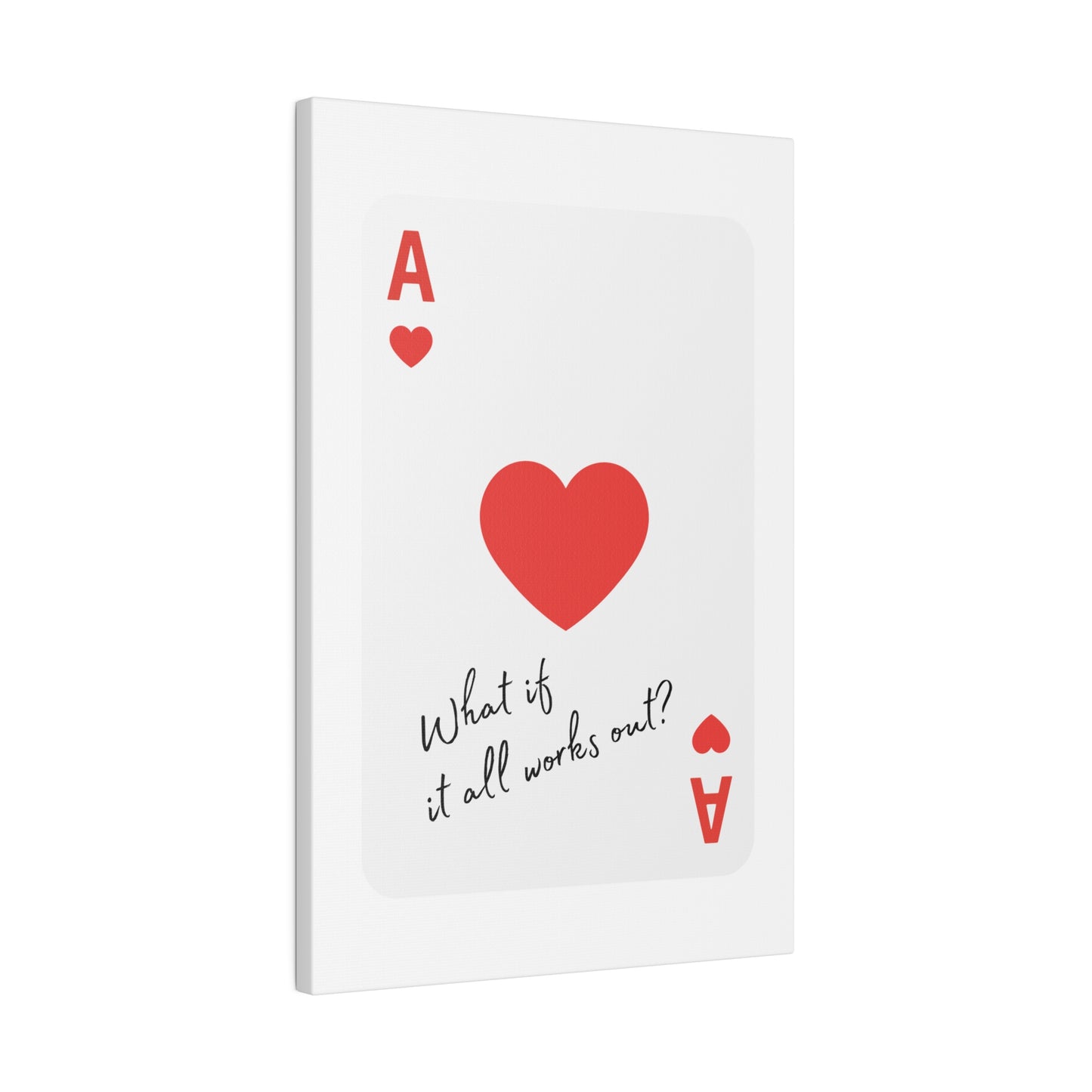 What if it all works out? Red, Matte Canvas, Stretched, 0.75"