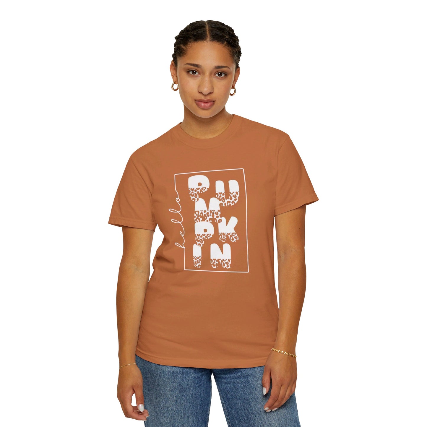 Hello PUMPKIN, Unisex Garment-Dyed T-shirt
