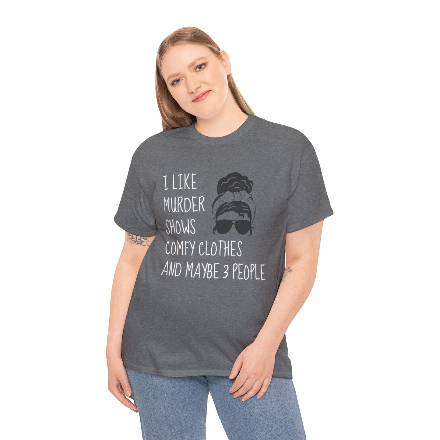 murder shows & comfy clothes, Unisex Heavy Cotton Tee