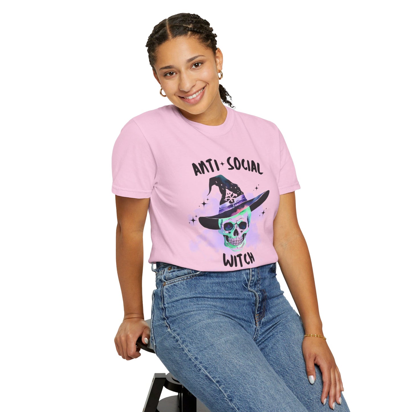 Anti Social Witch, Unisex Garment-Dyed T-shirt