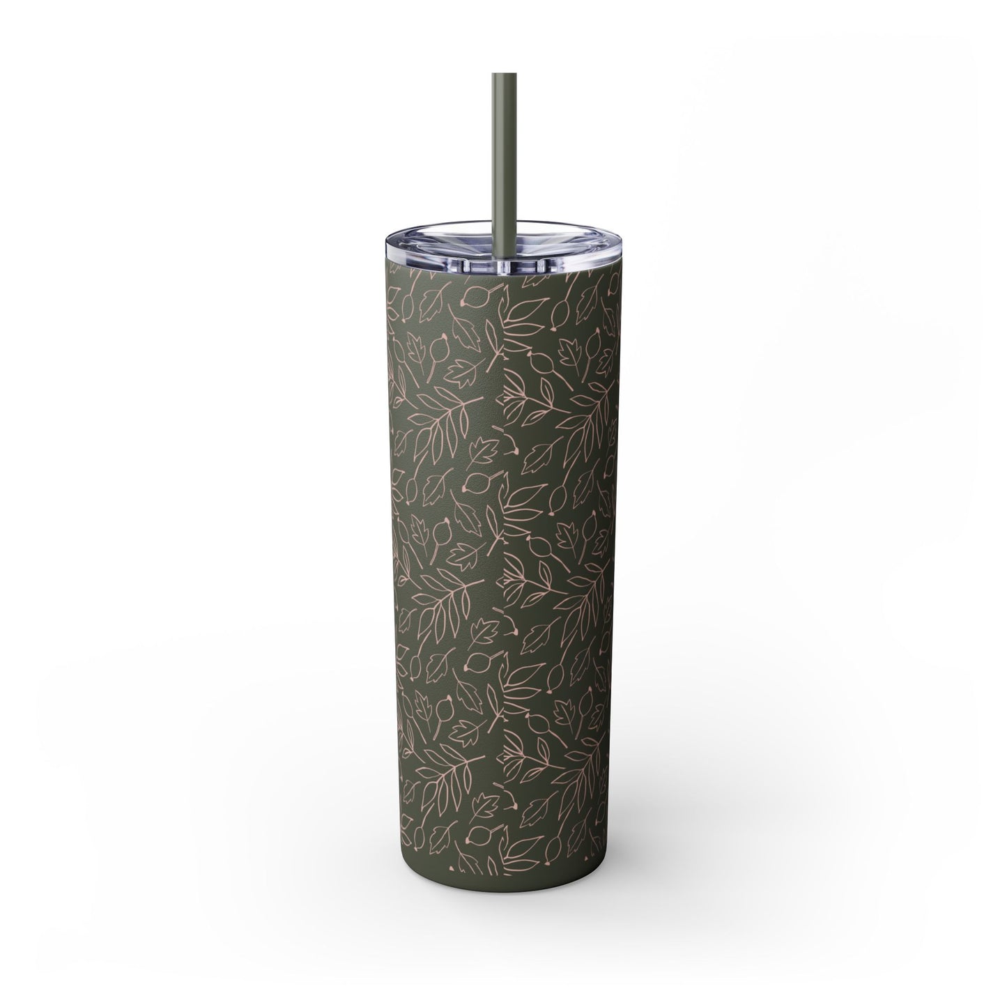 Fall Leaf, Skinny Tumbler with Straw, 20oz