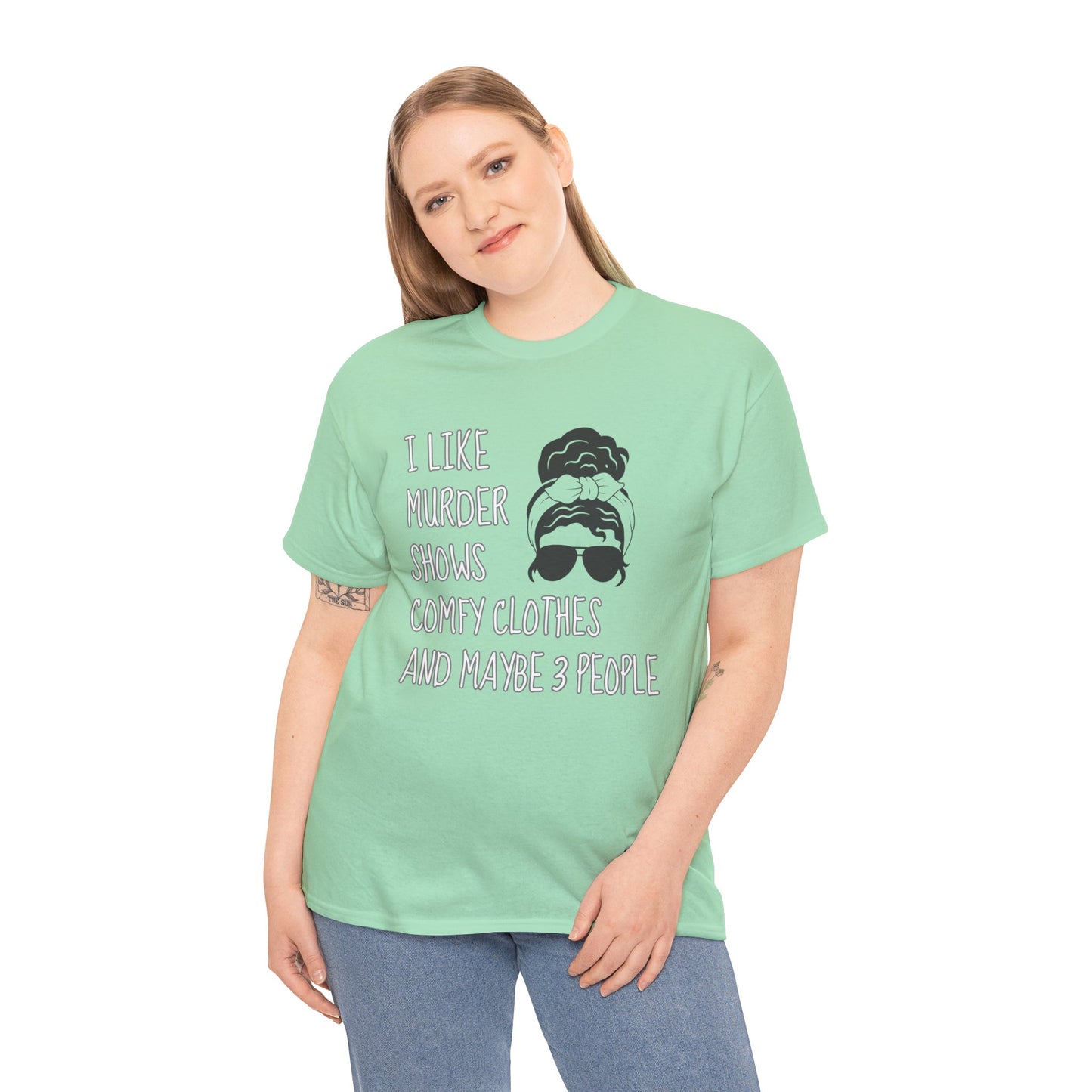 murder shows & comfy clothes, Unisex Heavy Cotton Tee