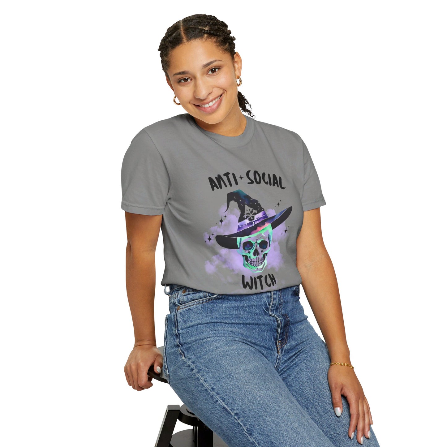 Anti Social Witch, Unisex Garment-Dyed T-shirt