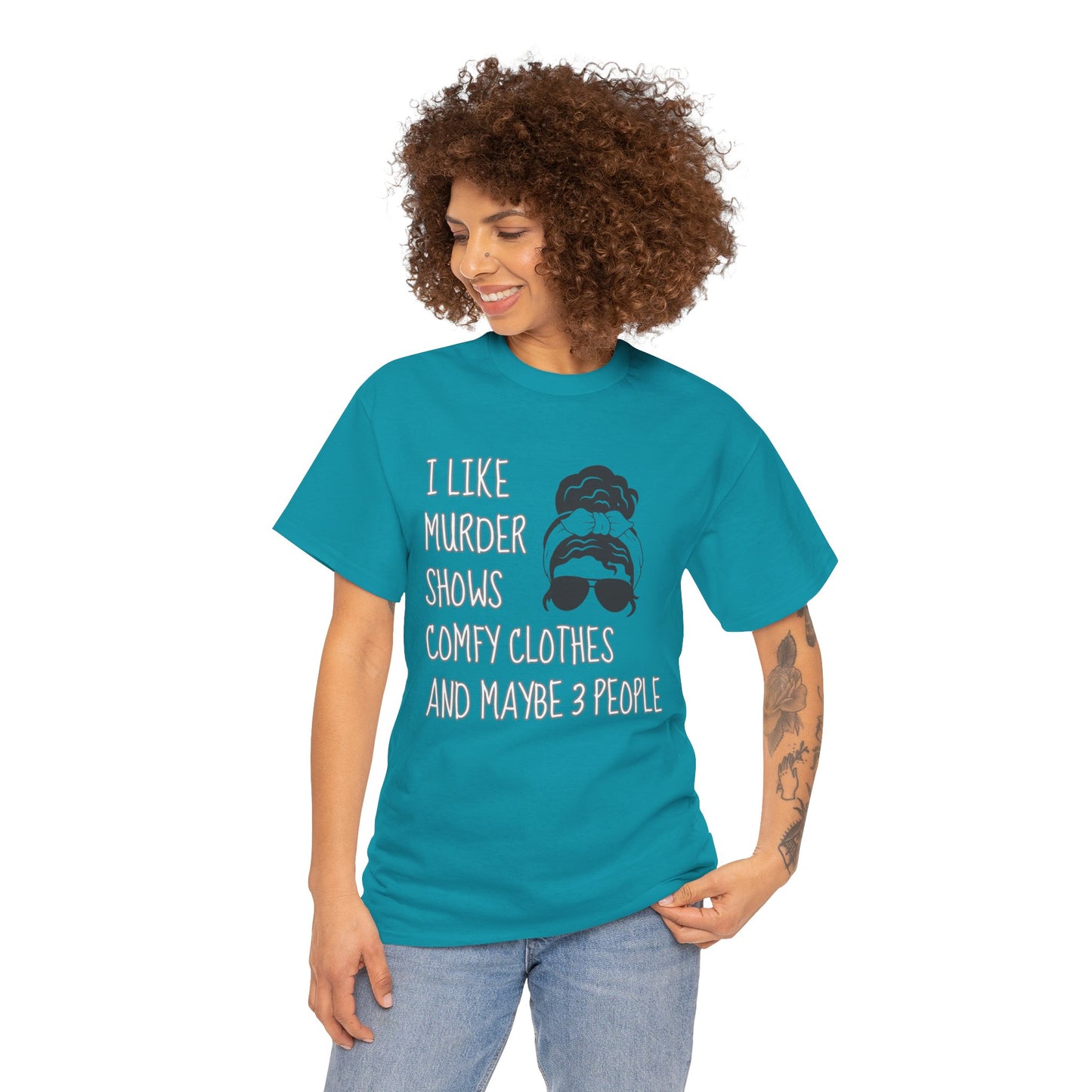 murder shows & comfy clothes, Unisex Heavy Cotton Tee