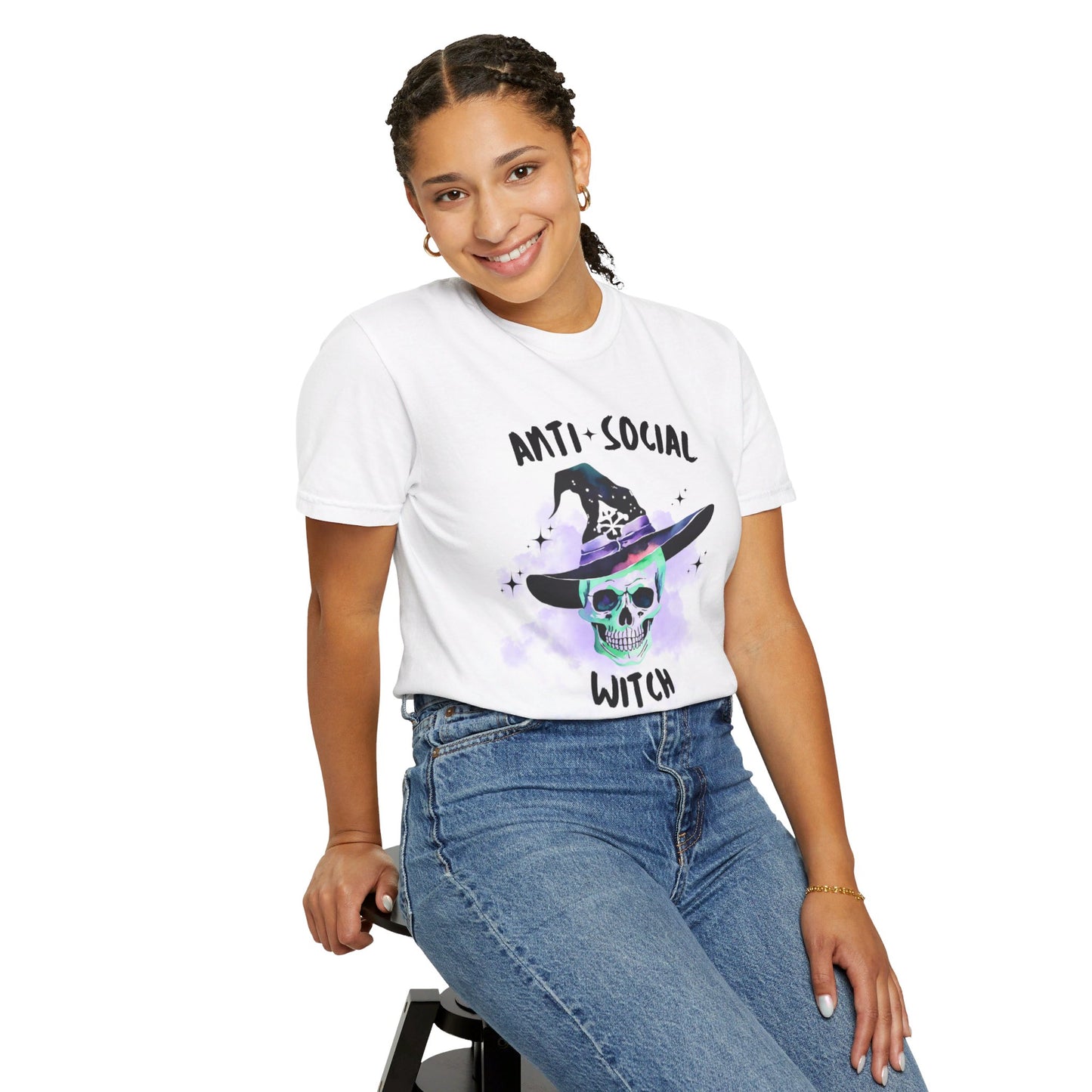 Anti Social Witch, Unisex Garment-Dyed T-shirt