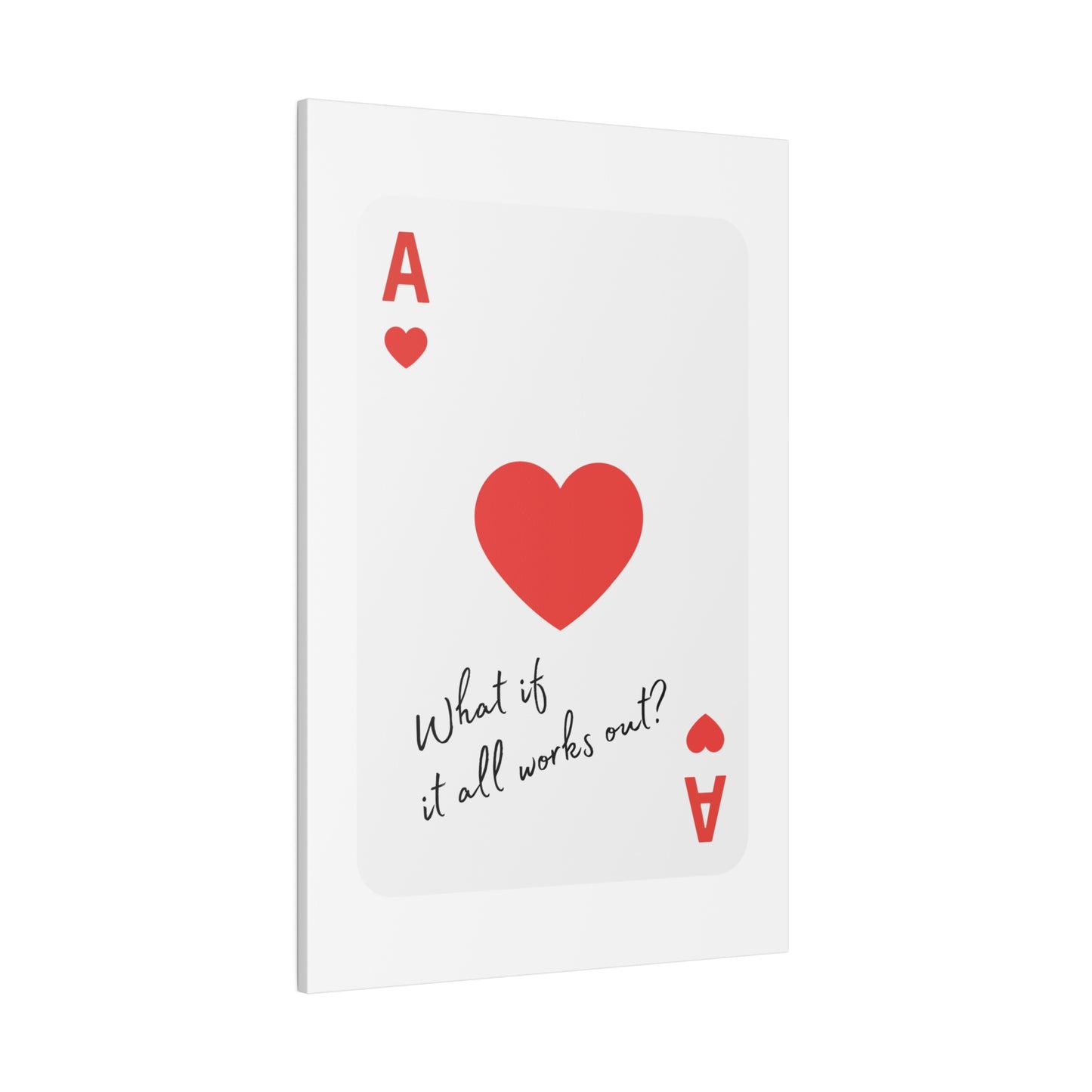 What if it all works out? Red, Matte Canvas, Stretched, 0.75"