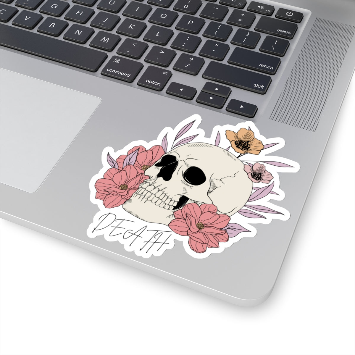 Skull and Flowers Death Sticker, Copy of One More Chapter WB, Kiss-Cut Stickers