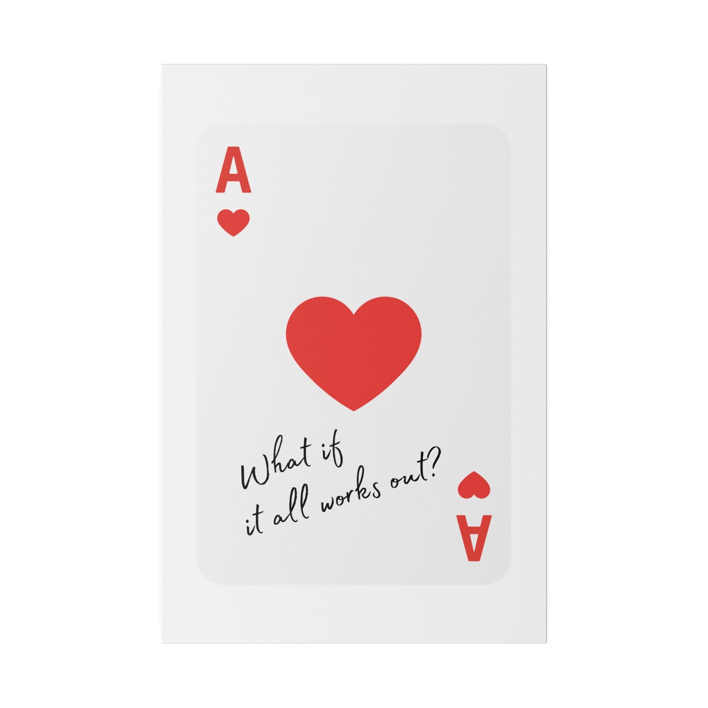 What if it all works out? Red, Matte Canvas, Stretched, 0.75"