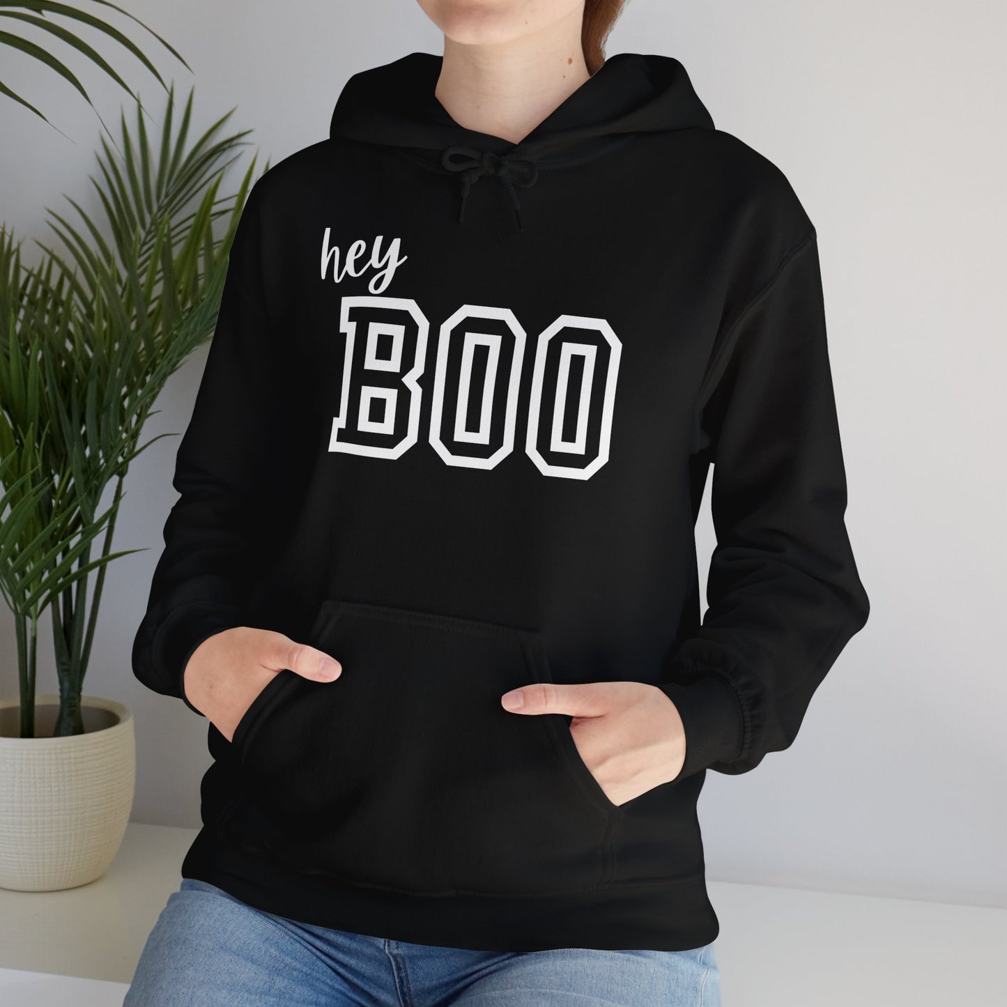 hey BOO Unisex Heavy Blend™ Hooded Sweatshirt