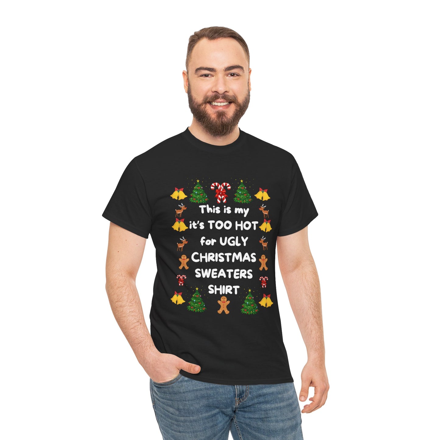 Ugly Sweater T-shirt, Unisex Heavy Cotton Tee