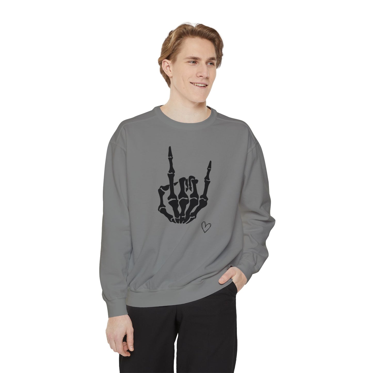 Skeleton Hand, Unisex Garment-Dyed Sweatshirt