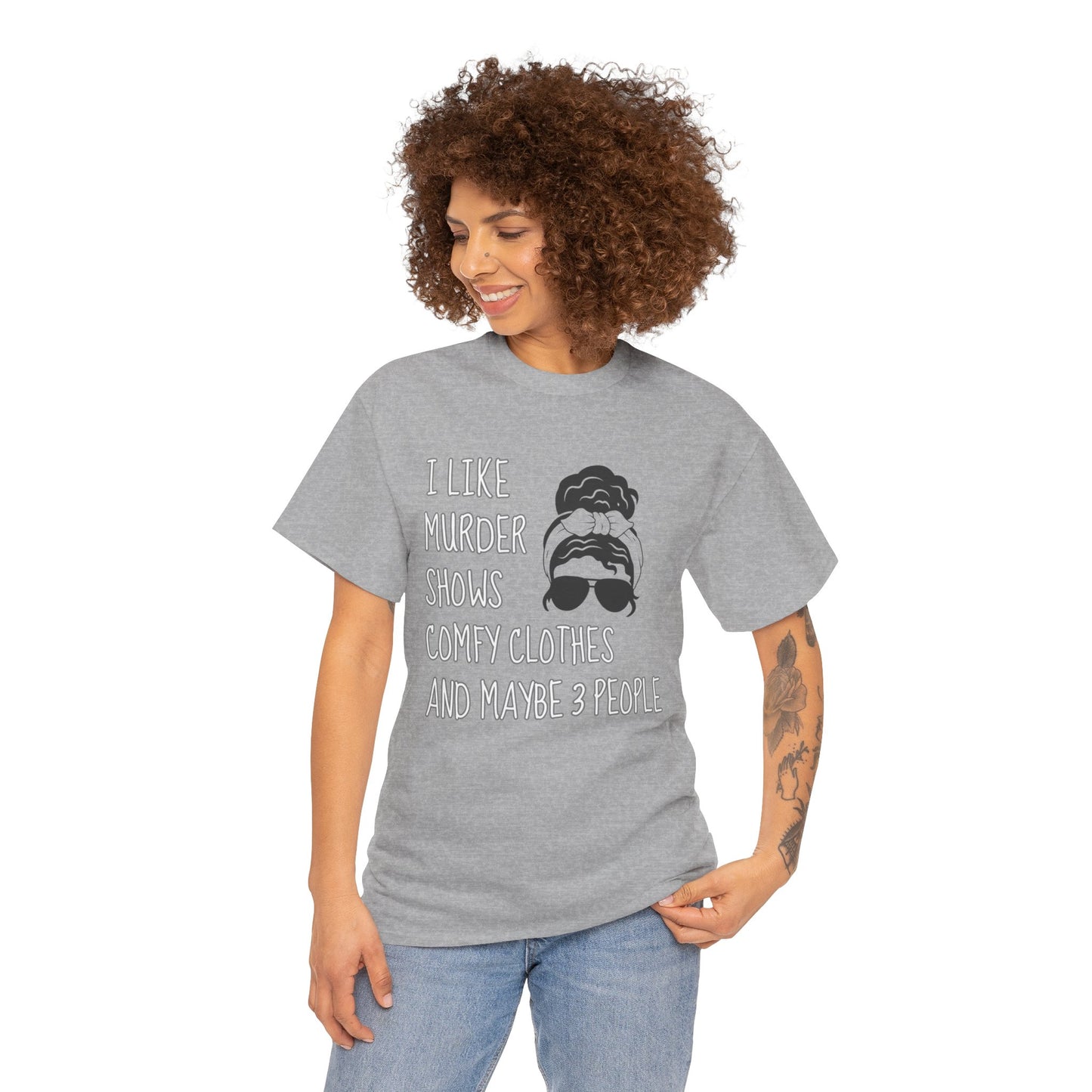 murder shows & comfy clothes, Unisex Heavy Cotton Tee