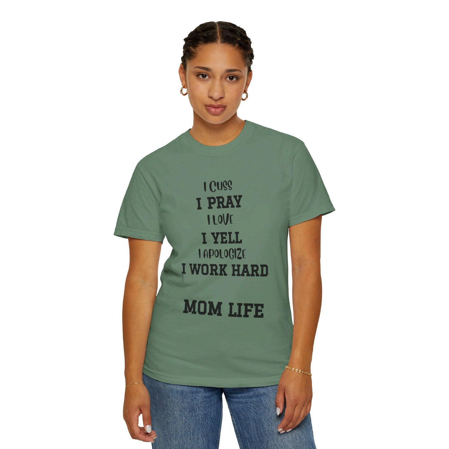 Mom Life, Unisex Garment-Dyed T-shirt