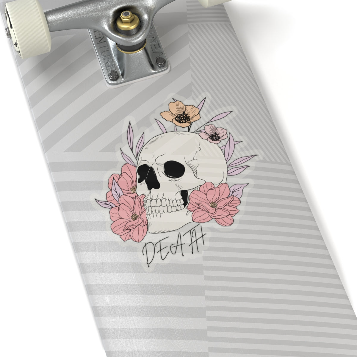 Skull and Flowers Death Sticker, Copy of One More Chapter WB, Kiss-Cut Stickers