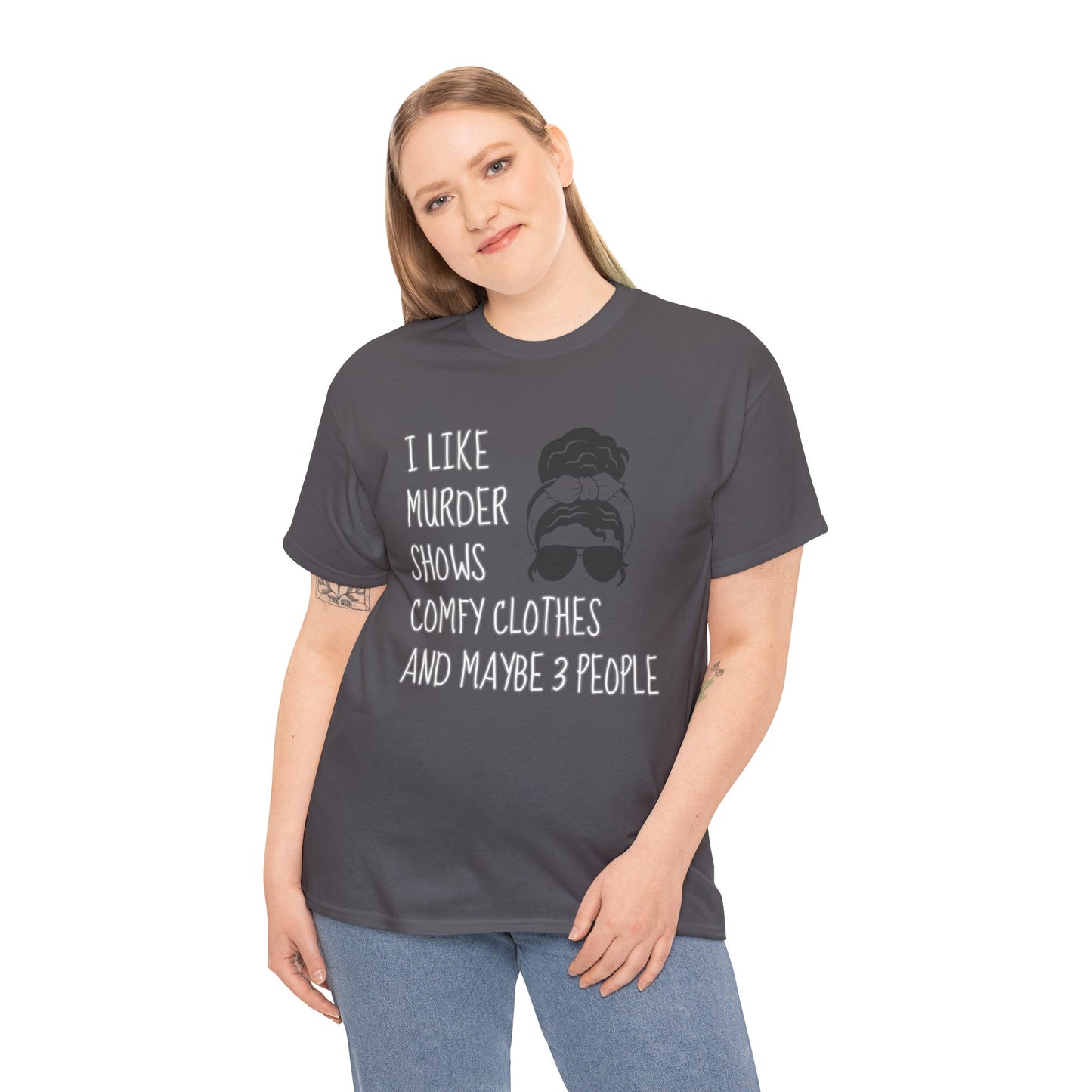 murder shows & comfy clothes, Unisex Heavy Cotton Tee