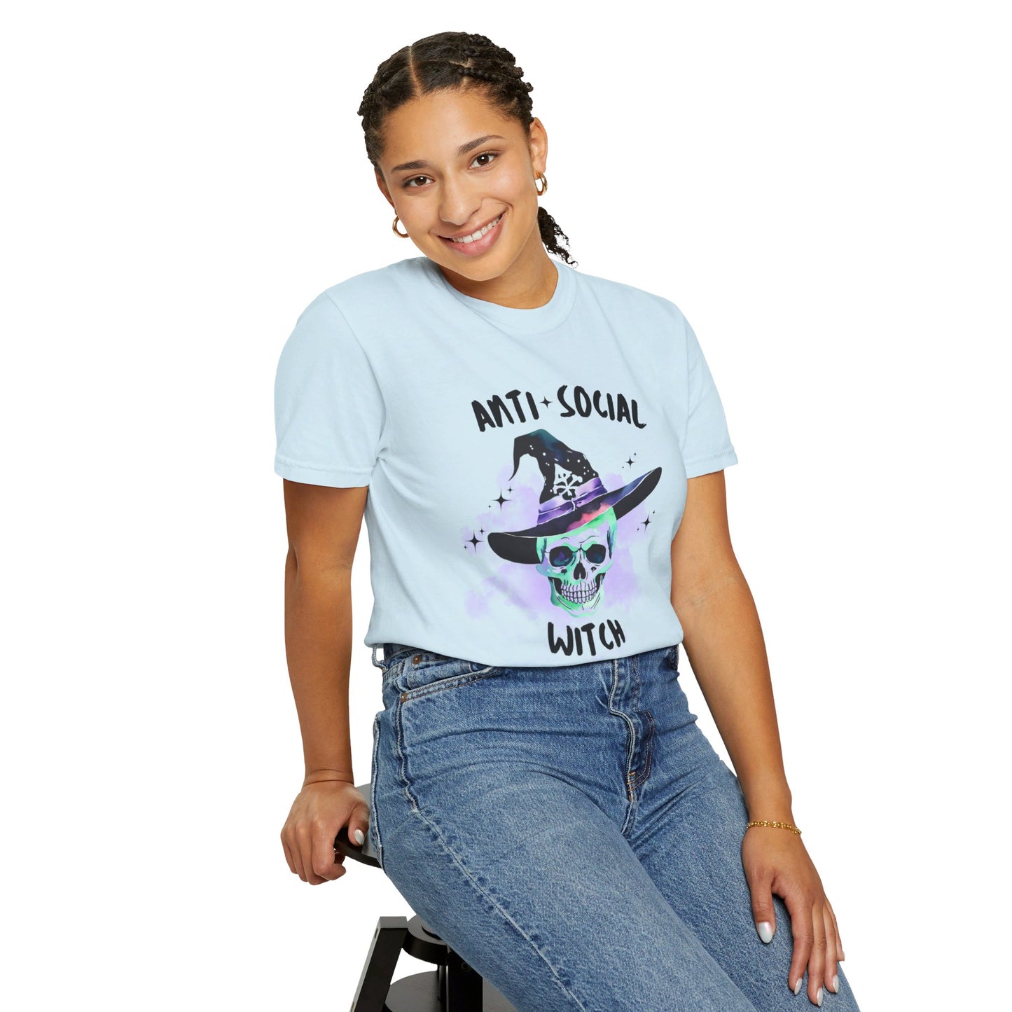 Anti Social Witch, Unisex Garment-Dyed T-shirt