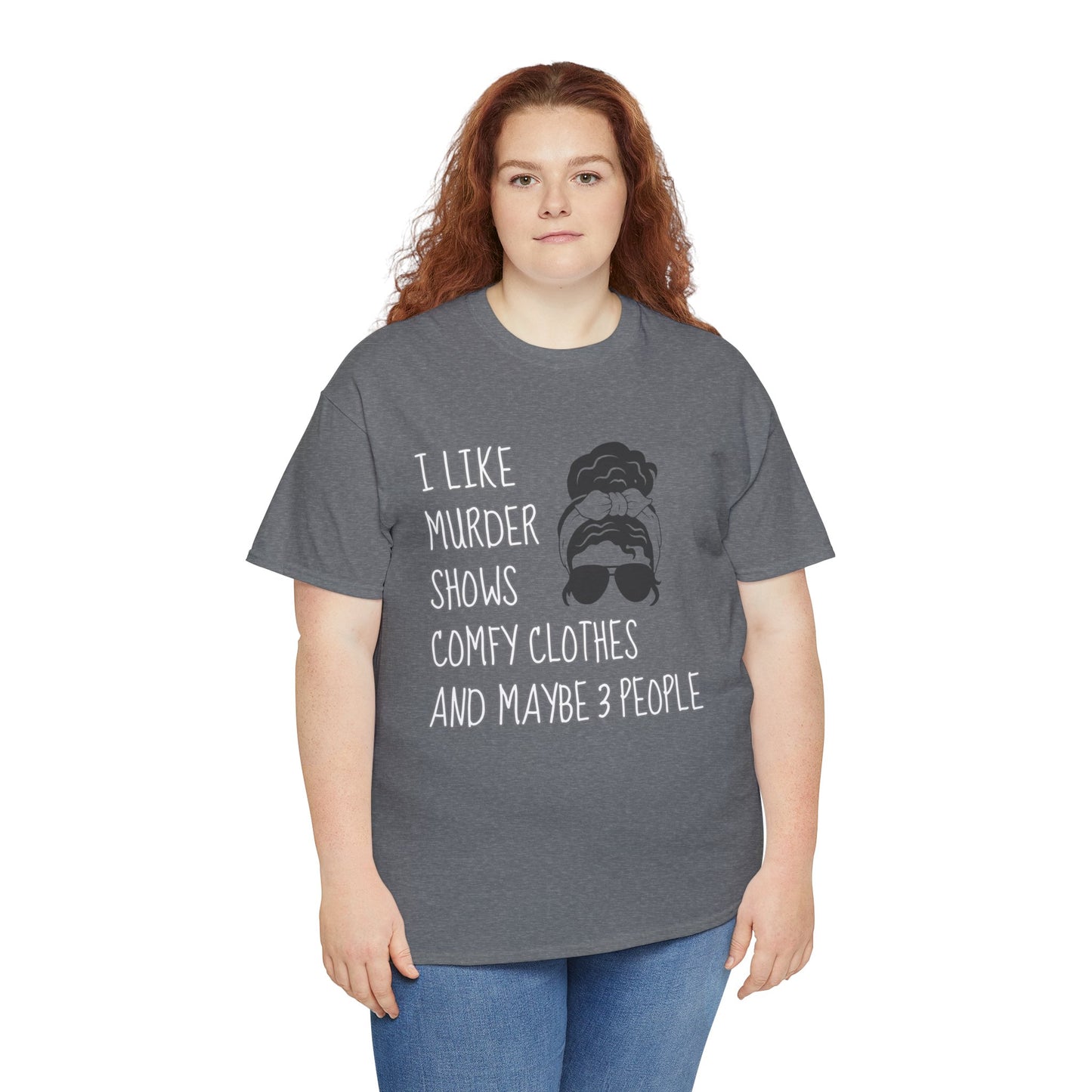 murder shows & comfy clothes, Unisex Heavy Cotton Tee