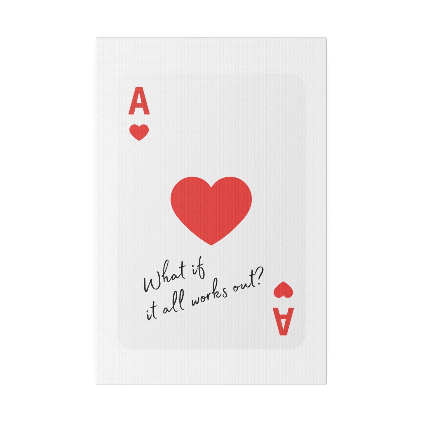 What if it all works out? Red, Matte Canvas, Stretched, 0.75"