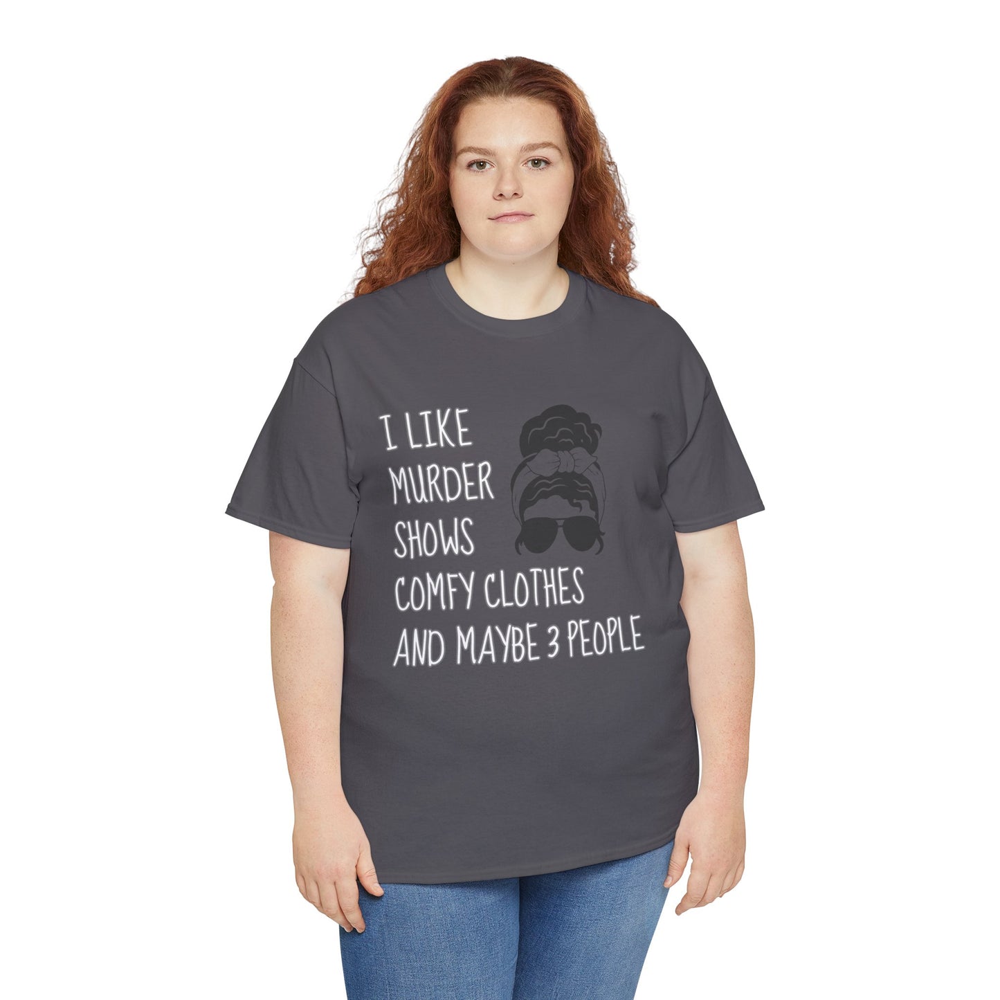 murder shows & comfy clothes, Unisex Heavy Cotton Tee