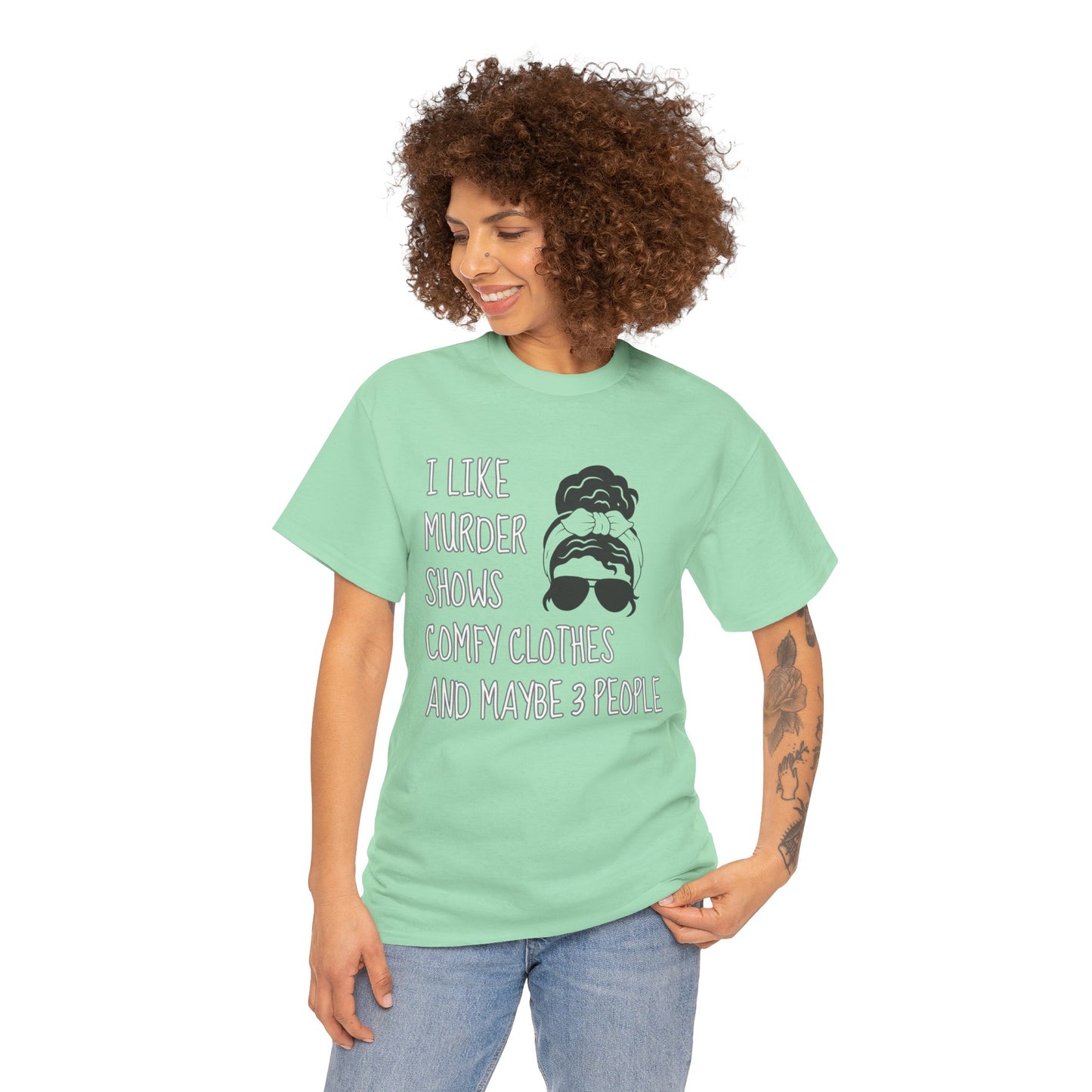 murder shows & comfy clothes, Unisex Heavy Cotton Tee