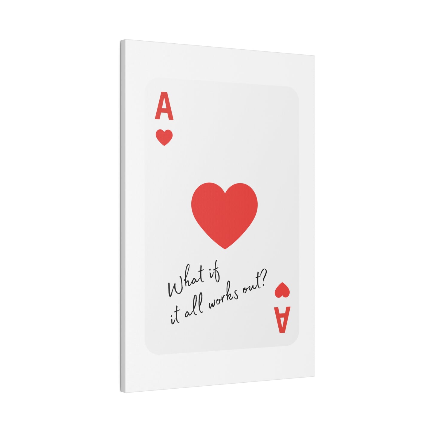 What if it all works out? Red, Matte Canvas, Stretched, 0.75"