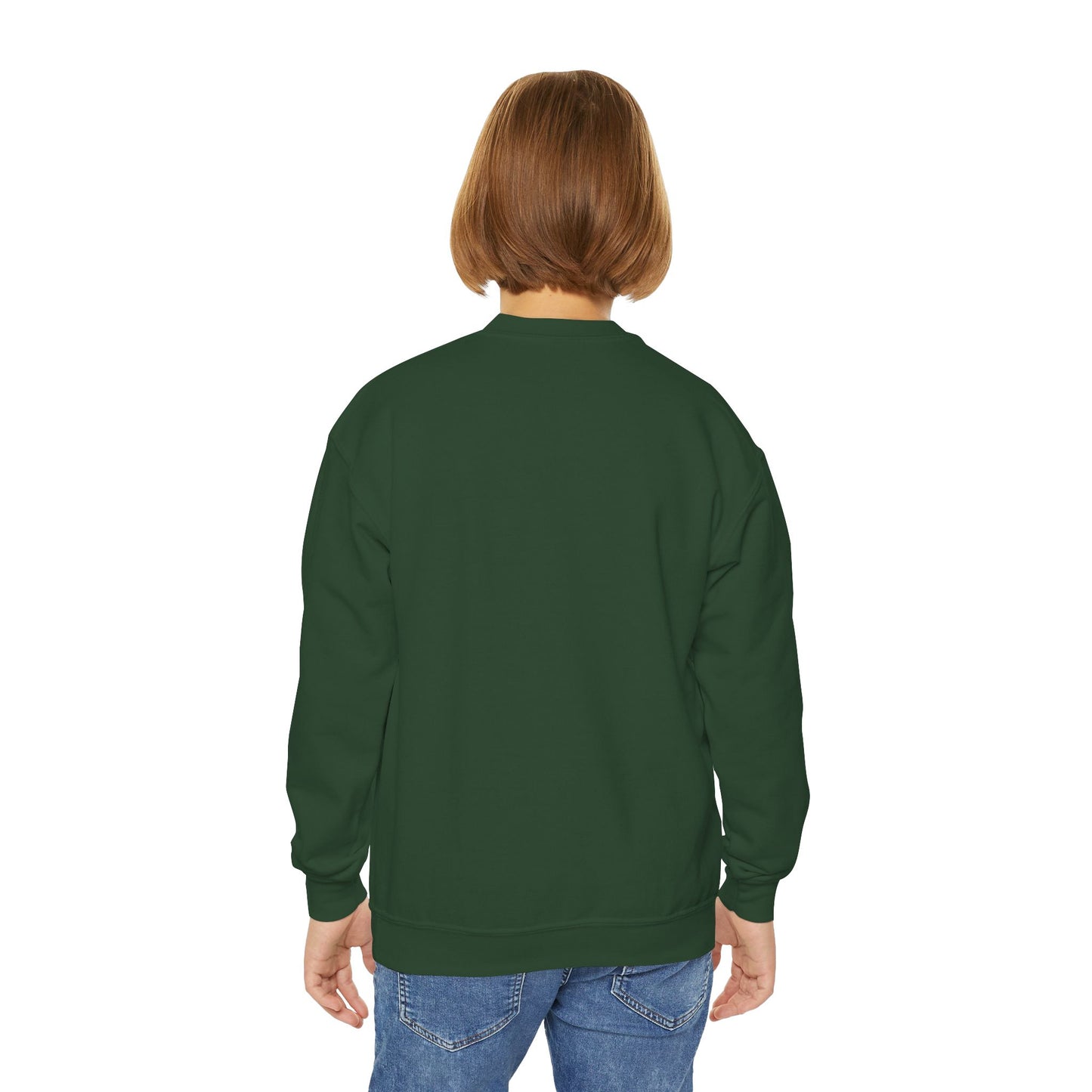 Cute Ghost with Bow, Youth Crewneck Sweatshirt