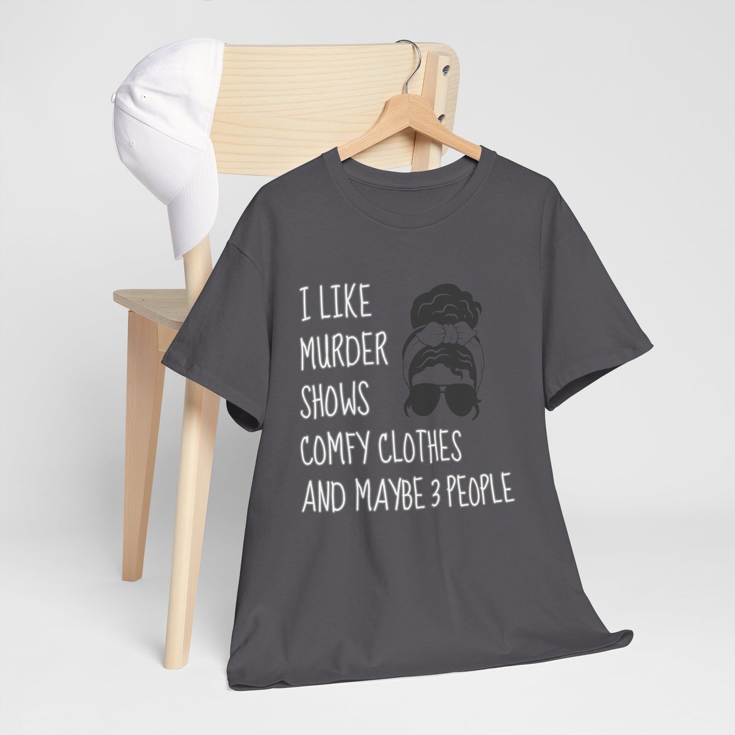 murder shows & comfy clothes, Unisex Heavy Cotton Tee