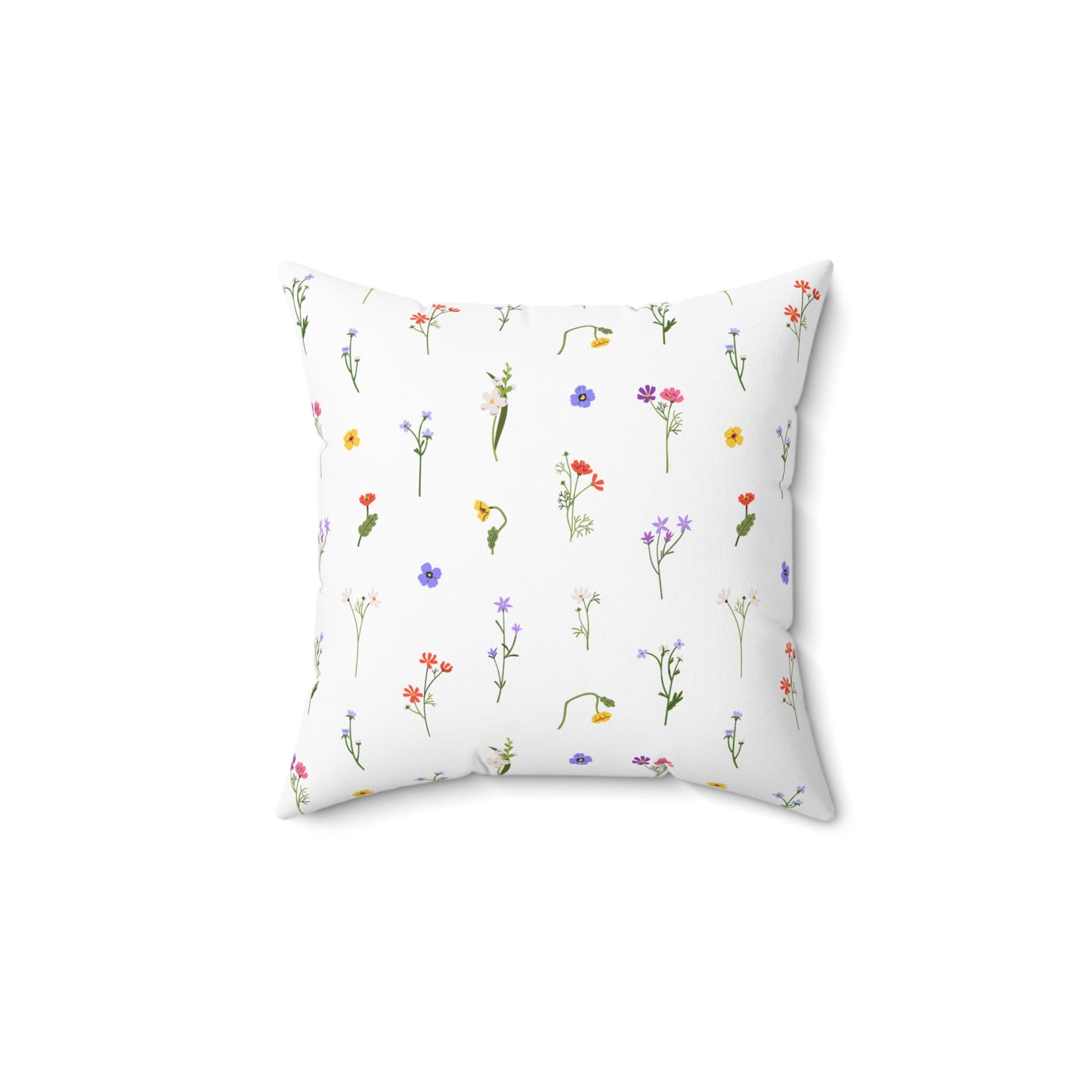 Wild Flowers, Spun Polyester Square Pillow