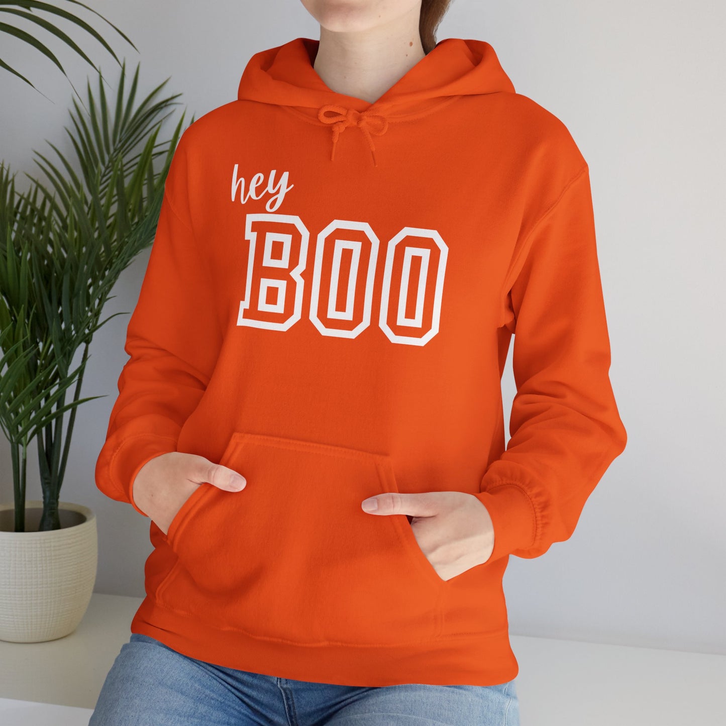 hey BOO Unisex Heavy Blend™ Hooded Sweatshirt