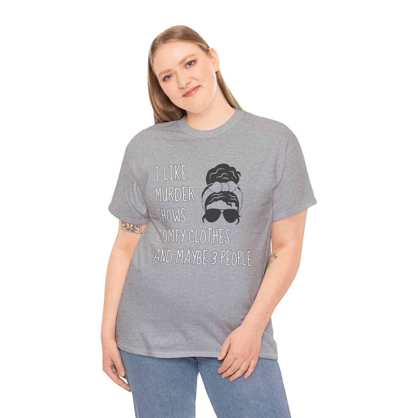 murder shows & comfy clothes, Unisex Heavy Cotton Tee