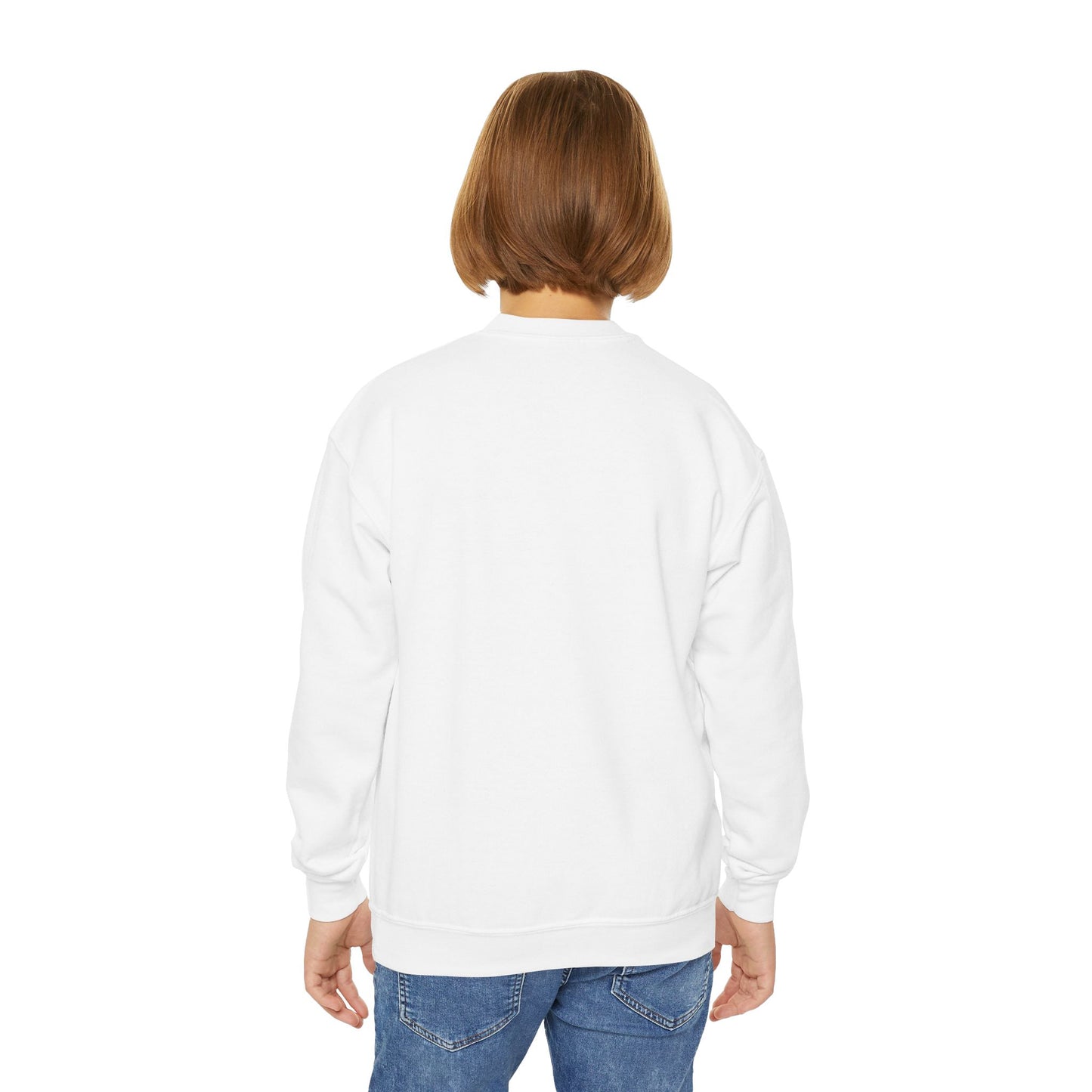 Cute Ghost with Bow, Youth Crewneck Sweatshirt